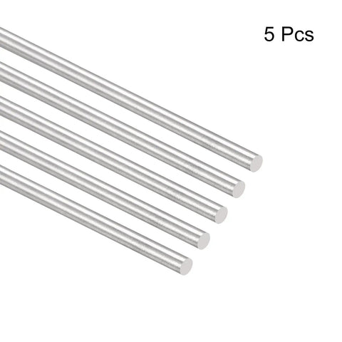 Stainless Steel Round Rods 6mm X 400mm Pack Of 5 For DIY Crafts And Model Projects Like Planes Cars And Helicopters 304 Stainless Steel Solid Shaft Rods For Gear Shafts And Motors