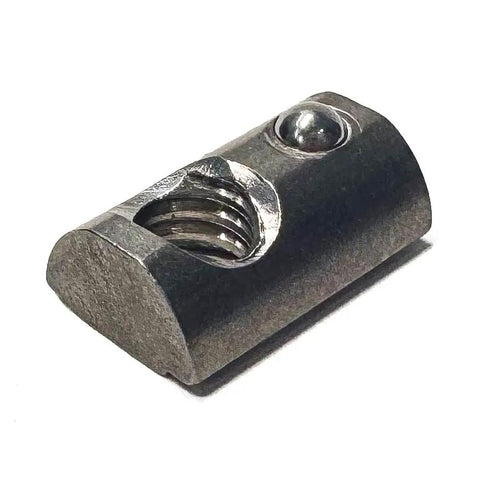 Ten Series Stainless Steel Self Aligning Roll In T Nut With Ball Spring For One Quarter Twenty Thread 25 Pack Built For 8020