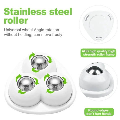 8 Pieces Self Adhesive Caster Wheels For Kitchen Appliances And Small Furniture, 360 Degree Swivel Mini Rollers for smooth mobility