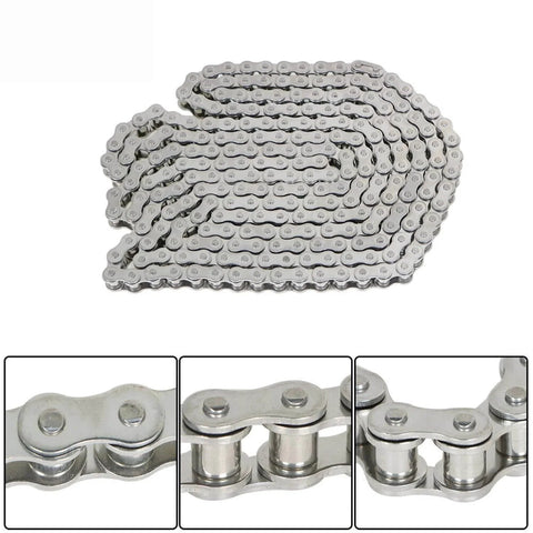 ANSI 40SS 08A Stainless Steel Roller Chain 10 Feet Single Strand for Chain Driven Slide Gate Operator and More