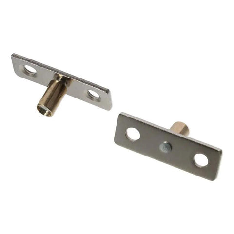 Close-up of 4 Pcs Stainless Steel Roller Guides For Sliding Barn Doors Floor Guides And Hardware Accessories, flat view.