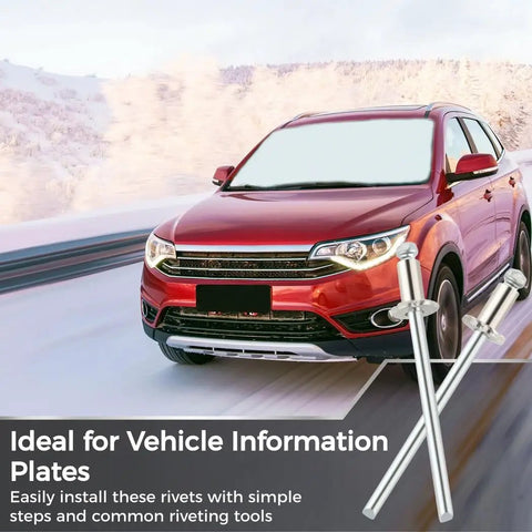 Red SUV featuring 2 Piece Stainless Steel Rosette Rivets For Decorative Metal Fasteners And Door Tag Hardware Dope Look