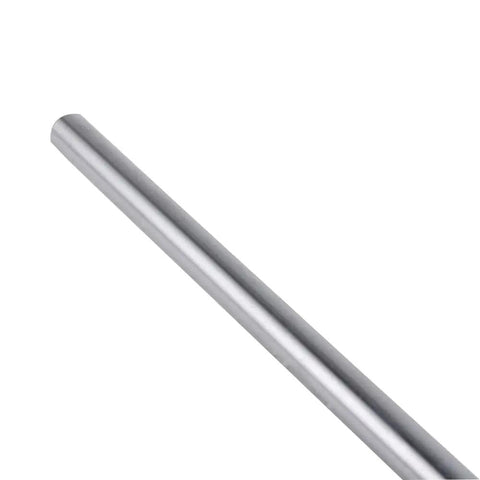 Close-up of a 5.5mm by 300mm 304 stainless steel rod, part of a Set Of 6 5.5mm By 300mm 304 Stainless Steel Sturdy Round Rods For Metalworking And DIY Projects Rust Resistant Easy To Cut And Customizable Length Perfect For Model Making And Crafting.