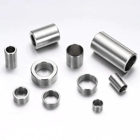 Assorted Six Pack M14 Stainless Steel Spacers Unthreaded Round Standoff Bushings For Screws And Bolts, Plain Silver Finish