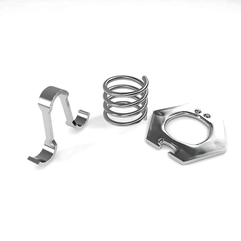 Durable stainless steel RV water heater cam locks provide rustproof, corrosion-resistant security for your camper, showing parts.