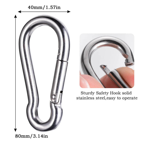 Heavy Duty Cable Single Pulley Block Wheel with Clip for Wire Rope with Ball Bearings DIY Pulley System front view