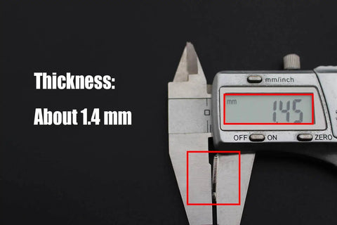 Caliper measuring thickness of 100 Pack Stainless Steel Screws 1 Inch 25mm For Jerk Baits Lure Making And DIY Fishing Lures Hardware