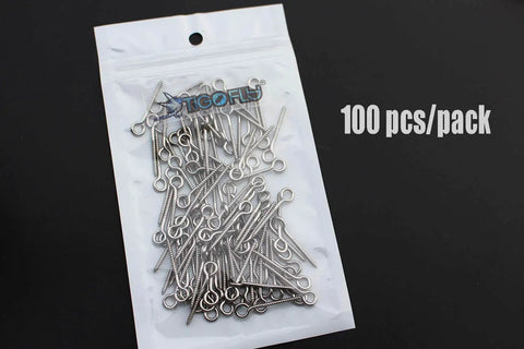 100 Pack Stainless Steel Screws 1 Inch 25mm For Jerk Baits Lure Making And DIY Fishing Lures Hardware Silver Finish