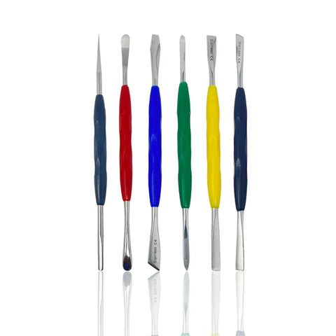 Stainless Steel Spatula Wax And Clay Sculpting Tool Carver Set Pro Grade Double Ended With Two Tips Five Inch Length Molded Grip