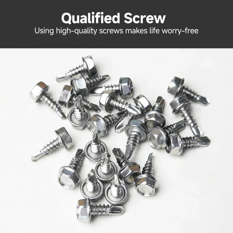 Stainless Steel Self Tapping Screws For Metal Kit 110 Pieces No 8 Hex Head Self Drilling Screws Assortment Pile Overview