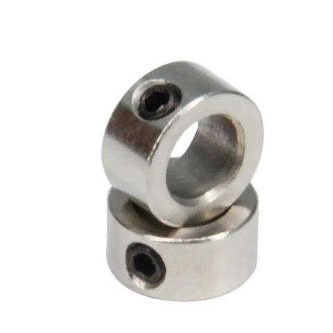 Stainless Steel 6mm Shaft Lock Collar Set For CNC Parts And 3D Printers 10 Pieces with inner 6mm and outer 10mm diameter.