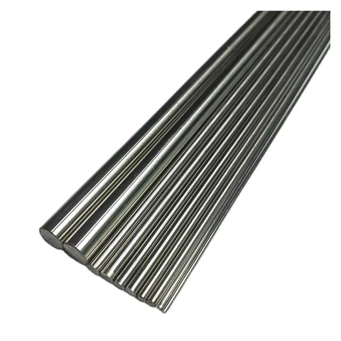 304 Stainless Steel Shaft Rod 8mm 10mm Linear Ground Bar for Milling Drilling and Turning, multiple diameters side view