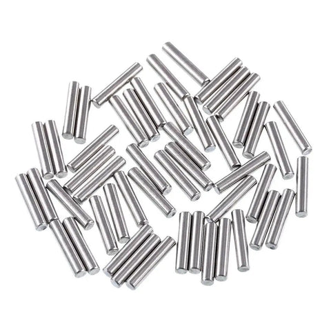 Stainless Steel Shelf Pins 5mm by 25mm 50 Piece Set Polished Nickel Dowel Pins For Fixing Component Position And Joining Parts In Cabinets