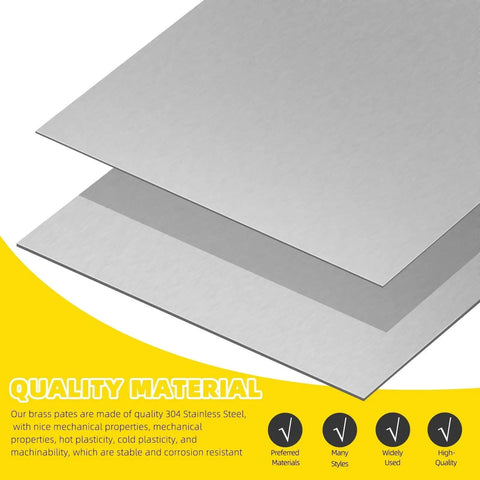Stainless Steel Shim Stock Strips Set 10 Pieces 1 Inch Wide By 6 Inches Long 0.012 Inch Thick Pro Grade 304 Silver Metal Strips