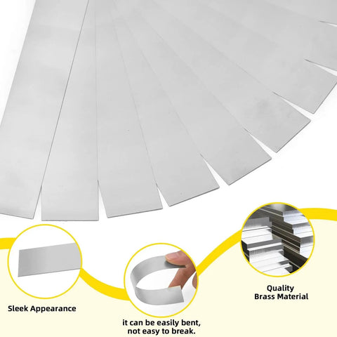 Stainless Steel Shim Stock Strips Set 10 Pieces 1 Inch Wide By 6 Inches Long 0.012 Inch Thick Pro Grade 304 Silver Metal Strips For Wall Gap Filler Fireplace Edging Mirror Trim And Craft Decor By Mardatt