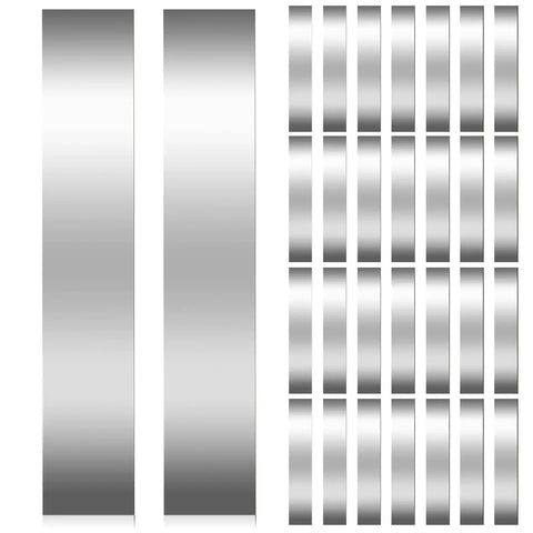 30 Piece Pro Grade Shim Stock Assortment In 304 Stainless Steel Strips 1 Inch Wide By 6 Inch Long Thicknesses From 0.0007 To 0.01 Inch