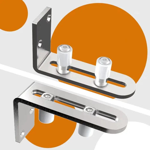 Adjustable Floor Guide For Sliding Barn Doors, Wall And Door Bottom Roller, Stainless Steel, Corrosion-Resistant