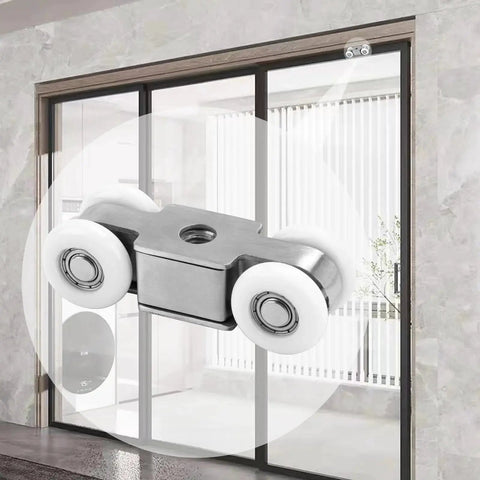 Stainless Steel Heavy Duty Sliding Patio Door Rollers With Ball Bearing Wheel Pulley For Wood Aluminum Or Vinyl Doors 2.79 by 0.98 Inch Replacement Roller Assembly 1 Pack Durable Waterproof Corrosion Resistant For Smooth Quiet Operation