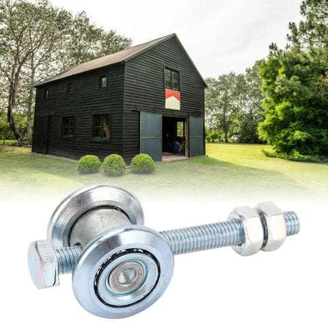 Sliding Door Track Roller Wheel With Stainless Steel Bearing Galvanized Rustproof Low Drag for Garage Doors with barn in background