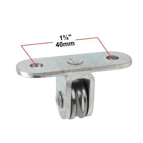 ✝️ 8 Pcs 3/4" Small Pulley Block,Single Bearing Silent for 1/8" Cord,Max Load 132 lb shown with dimensions and stainless steel construction