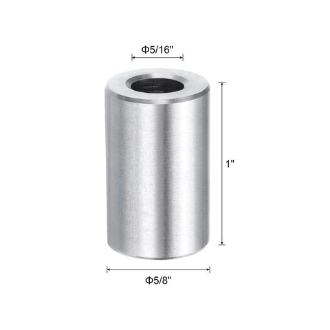 Stainless Steel Spacer Set Of Four Five Sixteenth Inch Bore Five Eighths Inch Outer Diameter One Inch Length For Five Sixteenth Inch Screws Bolts And Rods Durable Corrosion Resistant