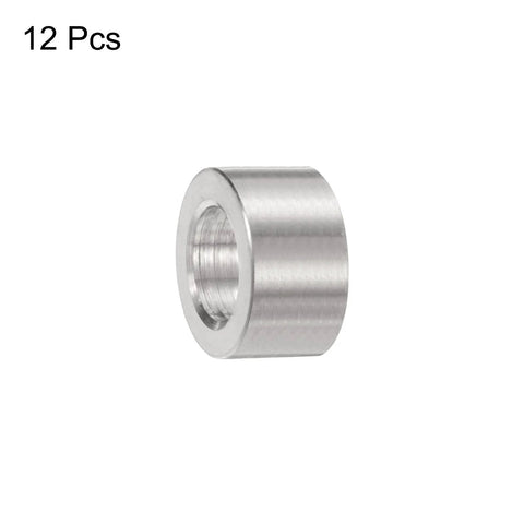 Single piece of 12 Pieces Stainless Steel Spacer Set 8.2mm Bore 12mm Outer Diameter 8mm Length for M8 screws bolts and rods