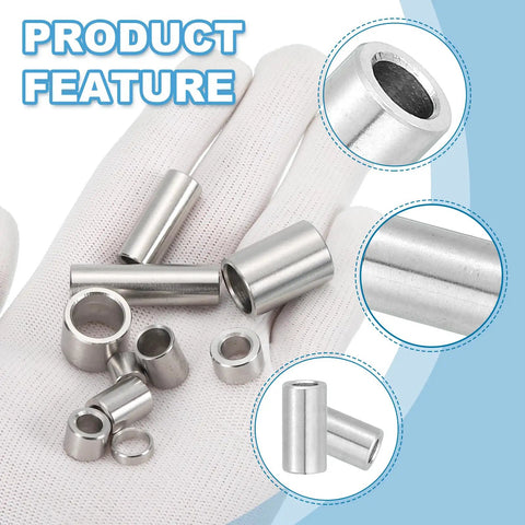 Stainless Steel Spacer Kit Four Pieces 8mm ID 12mm OD 20mm Height 304 Grade Bushing Standoff Unthreaded Round Spacers on glove