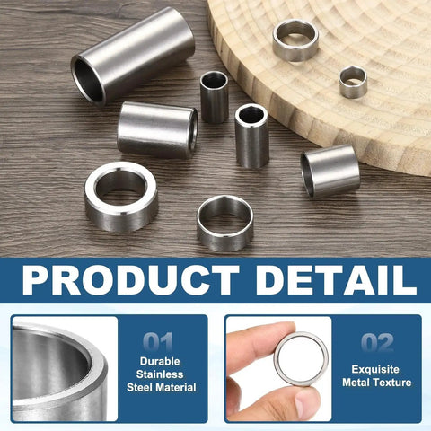Four Pcs M20 304 Stainless Steel Spacers ID 20mm OD 25mm Unthreaded Round Standoff Bushings 20mm Length Silver