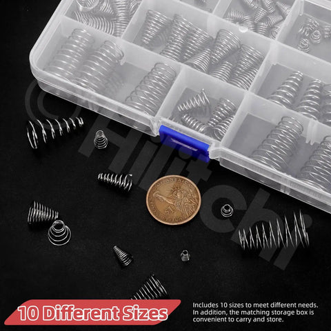149 Piece Stainless Steel Spring Assortment Kit With 15 Sizes Of Compression And Extension Springs For DIY Home And Shop Repairs
