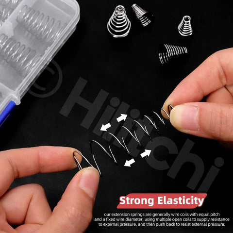 149 Piece Stainless Steel Spring Assortment Kit With 15 Sizes Of Compression And Extension Springs For DIY Home And Shop Repairs in use