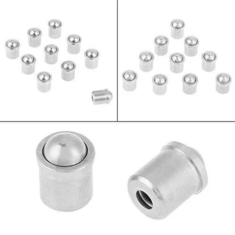 10 pcs stainless steel push fit spring ball plungers 7 x 6 mm, smooth action positioning plungers for mechanical devices image