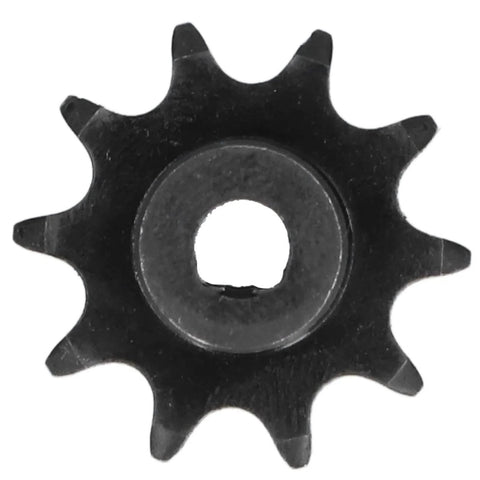 Top view of one sprocket from Three Piece Stainless Steel Sprockets Set With 8mm Pitch And 6mm D Hole Drive Gears Ten Teeth Each
