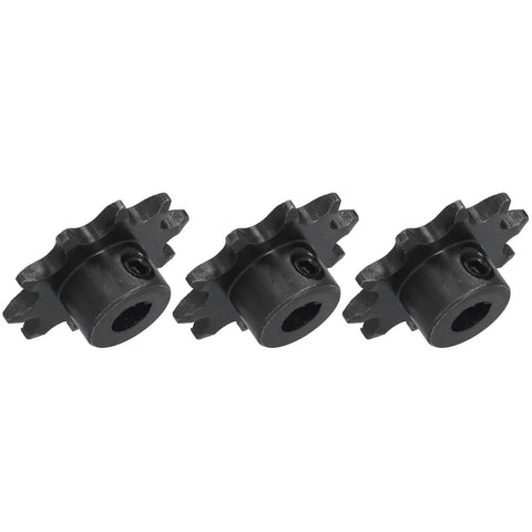 Three Piece Stainless Steel Sprockets Set With 8mm Pitch And 6mm D Hole Drive Gears Ten Teeth Each For Machinery Equipment