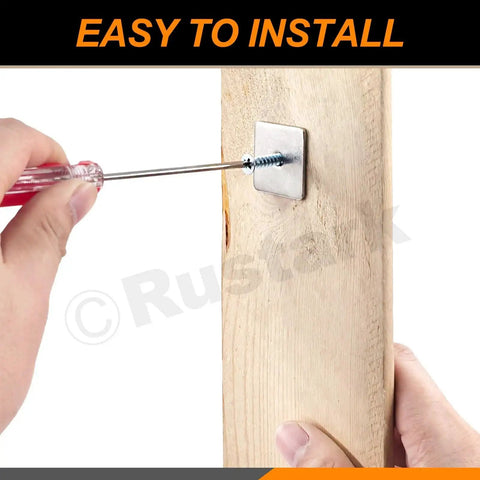 Protect fasteners with even load distribution using this 304 stainless steel square plate washers set in DIY installation on wood.