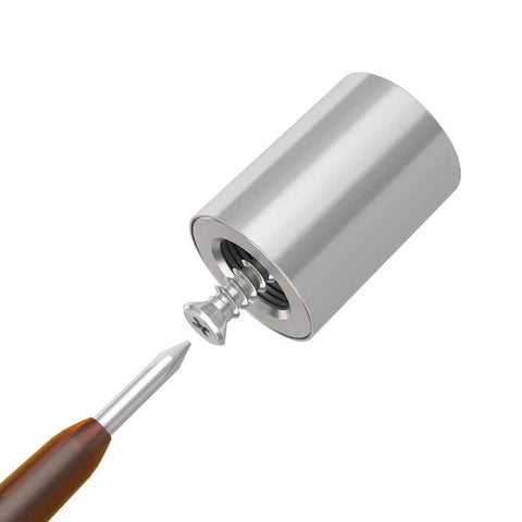 20 Pack Stainless Steel Standoff Screws For Acrylic Signs Half Inch Diameter And One Inch Length Brushed Nickel Finish Includes All Mounting Hardware shown with tool