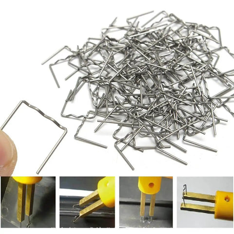 Hot Staples Welding Wire Set For Car Bumper Repair And Plastic Stitching 0.8mm Stainless Steel Staples Pre Cut 100 Pieces