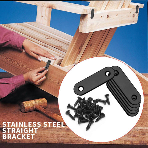12 Pcs Straight Brace, Flat Brace 2” x 0.6”, Stainless Steel Straight Bracket, Mending Joining Plates for Wood, Board, Bed Frame