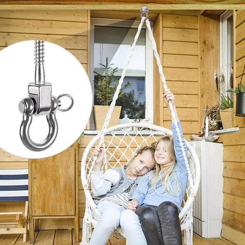 Heavy Duty Swing Hangers Stainless Steel 2 Pack 1800 Lb Capacity Indoor Outdoor mounting a hanging chair on a patio