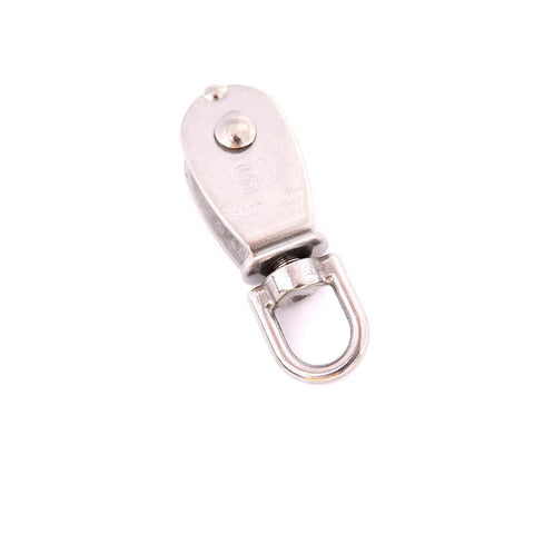 Stainless Steel M15 Wheel Swivel Pulley Block Heavy Duty Steel Single Wheel Swivel Lifting Rope Pulley for Wire Rope