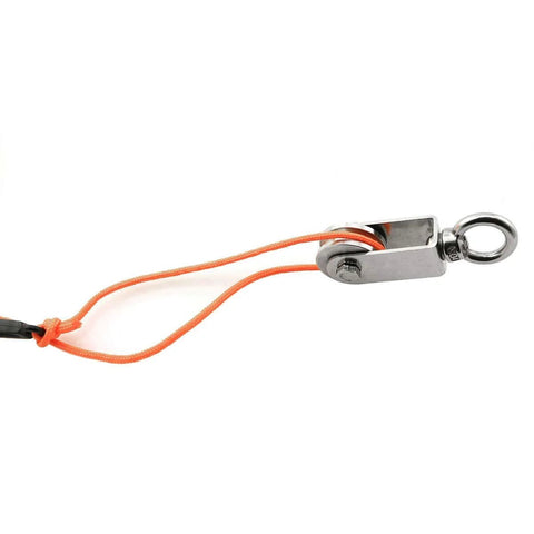 ✝️ U Type Swivel Pulley 304 Stainless Steel Duplex Bearing Detachable 360 Degree Rotation Heavy Duty Traction Wheel with orange rope