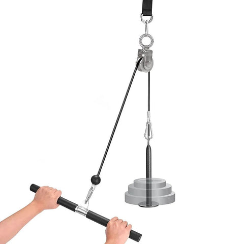 2 Inch U-Type Pulleys for Rope, Stainless Steel M10 Swivel Pulley Block with Bearing attached to gym equipment