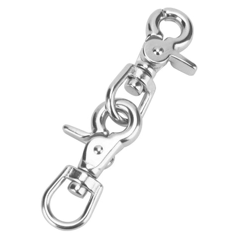 4 Pack 2.67 Inch Trigger Snap Hooks With 360 Degree Swivel Lobster Clasps Stainless Steel 316 Heavy Duty Clips.
