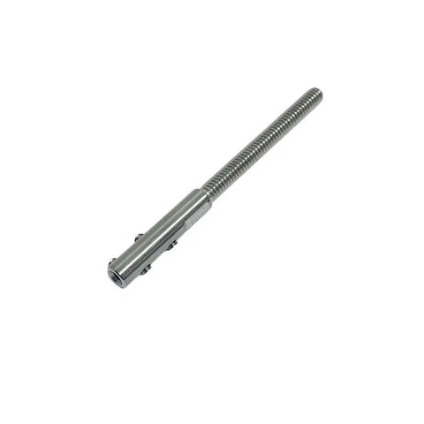 Stainless Steel T316 Marine 1/4-20 Set Screw Threaded Stud for 1/8 Inch Cable, side view of corrosion-resistant marine hardware stud.
