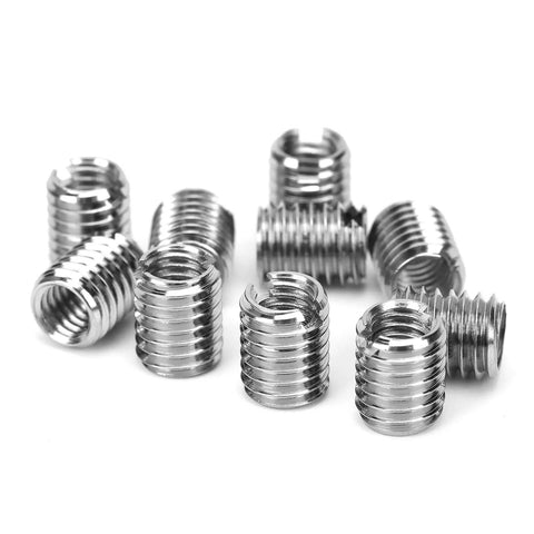 10 Pack Stainless Steel Self Tapping Thread Inserts With Female M6x1.0mm And Male M8x1.25mm Threads, 10mm Long