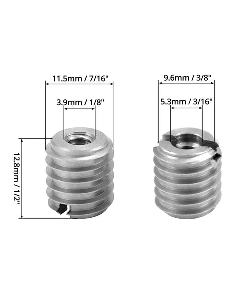 Stainless Steel Threaded Wood Nut Inserts With 10-24 Internal Threads 0.5 Inch Length Pack Of 20 For Hardwoods Softwoods Plywood