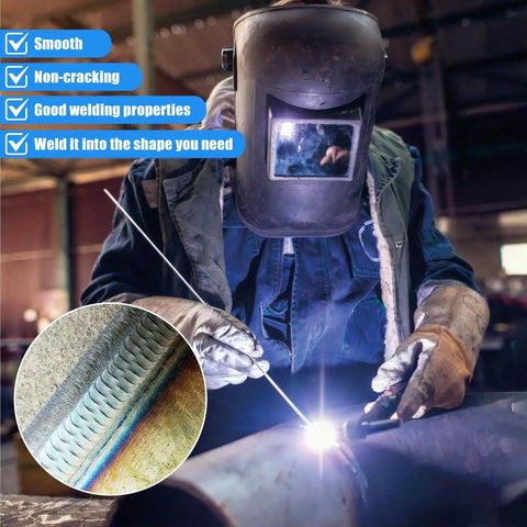 Welder using Stainless Steel TIG Welding Rods 50 Pack ER308L 1 By 16 Inch Filler Rod Low Splatter Enhanced Corrosion Resistance