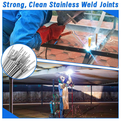 Welder using ER308L Stainless Steel TIG Welding Rods 0.0625 Inch Diameter 16 Inch Length Pack Of 20 for stainless steel welding