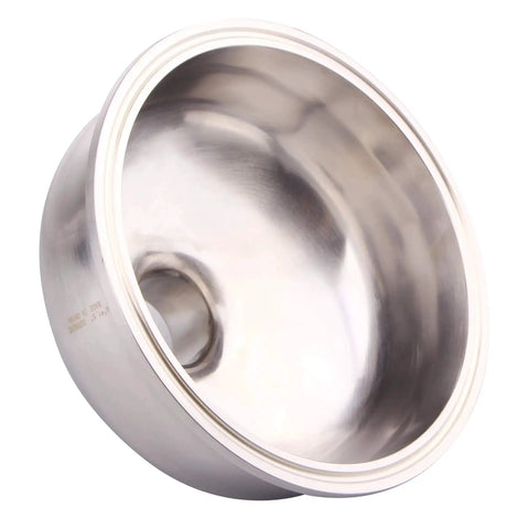 Tri Clamp Bowl Reducer Sanitary Fitting Stainless Steel 304 For 6 Inch To 1.5 Inch Tubing Non Permanent Clamp Connection