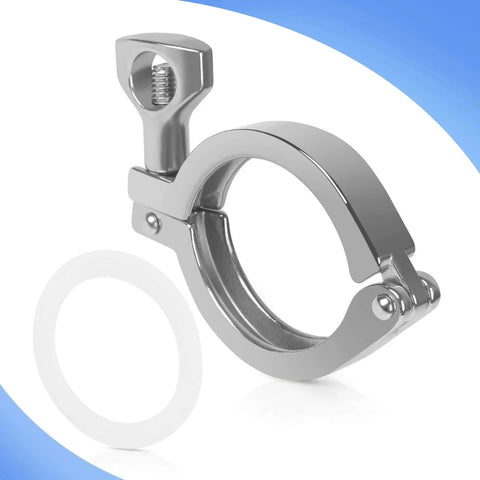 Tri Clamp 5 Pcs Single Pin Heavy Duty With Wing Nut Generic Ferrule TC One Inch And One Point Five Inch Stainless Steel 304