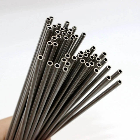 Bundle of 304 Stainless Steel Pipes 6.5 mm outer diameter, 5.5 mm inner diameter, 200 mm length, ideal for industrial fabrication projects.